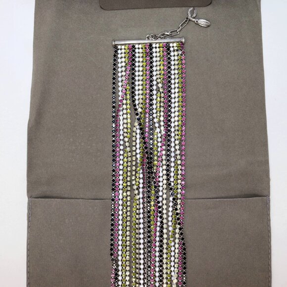 Daniel Swarovski Atelier Rare Signed Multi Strand Rainbow Choker Necklace - Picture 13 of 13